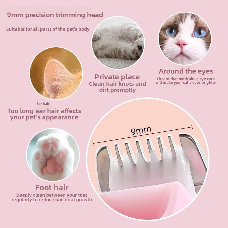 Rechargeable Pet Grooming Trimmer with LED Light