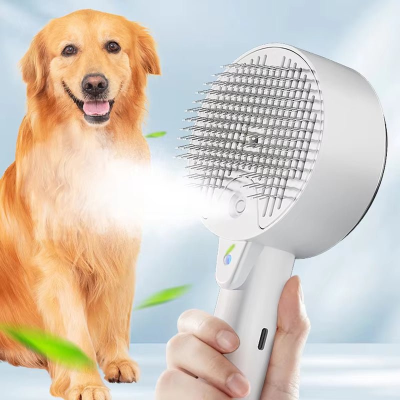 Cat Dog Steamy Brush Steam Brush Electric Sprayer For Massage Pet Grooming Tool Shedding 3 In 1 Electric Sprays Massage Combs - SMARPET - 0