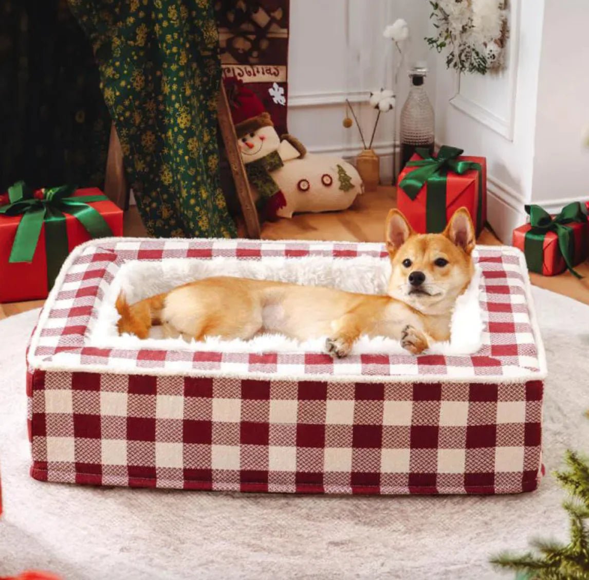 Classic Plaid Pet Bed (Removable & Washable) - SMARPET - 
